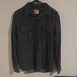 Wrangler Charcoal Button-Up Shirt
